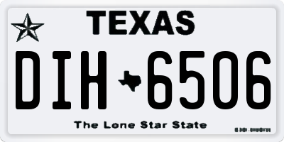 TX license plate DIH6506