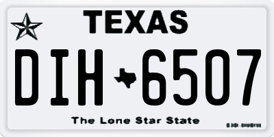 TX license plate DIH6507