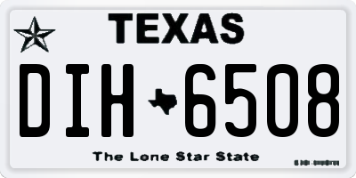 TX license plate DIH6508