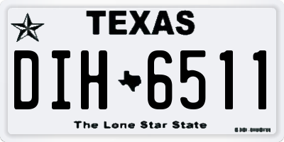 TX license plate DIH6511