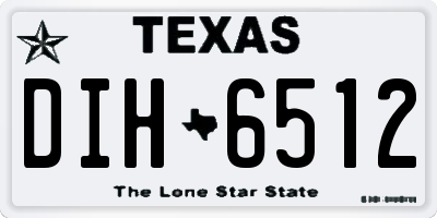 TX license plate DIH6512