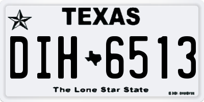 TX license plate DIH6513