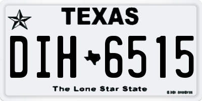 TX license plate DIH6515