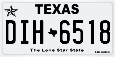 TX license plate DIH6518