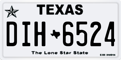 TX license plate DIH6524