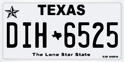 TX license plate DIH6525