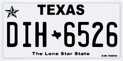TX license plate DIH6526