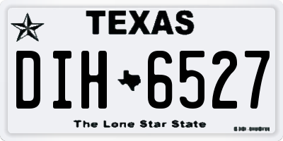 TX license plate DIH6527