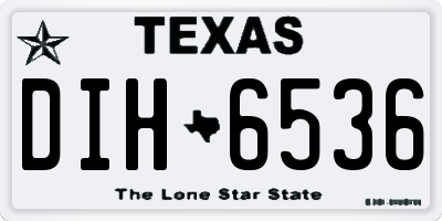TX license plate DIH6536