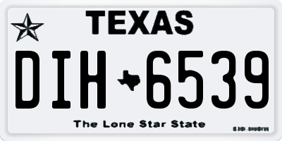 TX license plate DIH6539