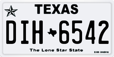 TX license plate DIH6542