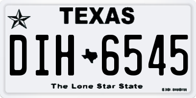 TX license plate DIH6545