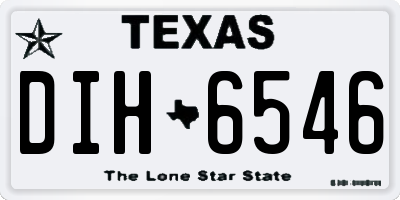 TX license plate DIH6546