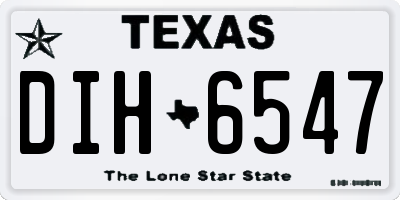TX license plate DIH6547