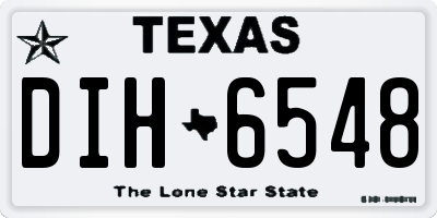 TX license plate DIH6548