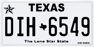 TX license plate DIH6549