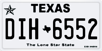TX license plate DIH6552