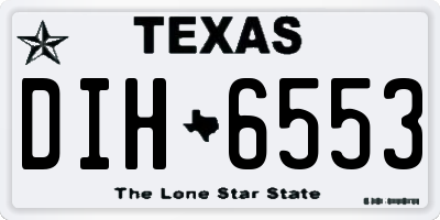 TX license plate DIH6553