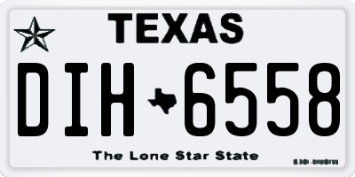 TX license plate DIH6558