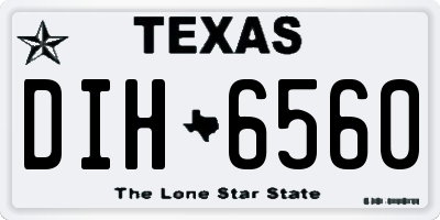 TX license plate DIH6560