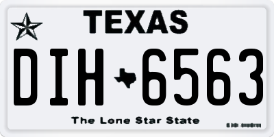 TX license plate DIH6563