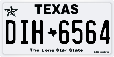 TX license plate DIH6564