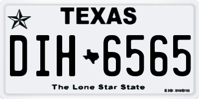TX license plate DIH6565