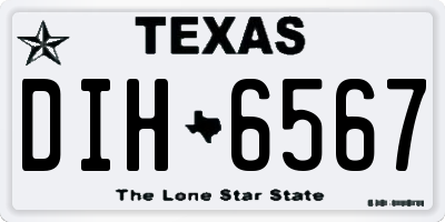TX license plate DIH6567