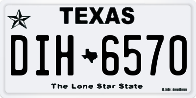TX license plate DIH6570