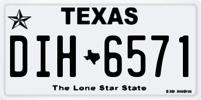 TX license plate DIH6571