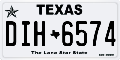 TX license plate DIH6574