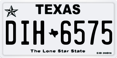 TX license plate DIH6575