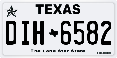 TX license plate DIH6582