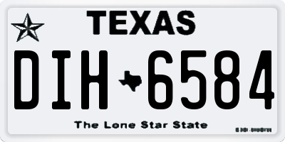 TX license plate DIH6584