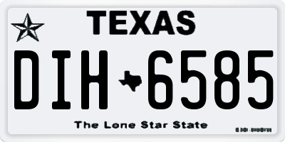 TX license plate DIH6585