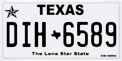 TX license plate DIH6589
