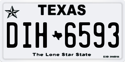TX license plate DIH6593