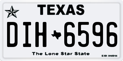 TX license plate DIH6596
