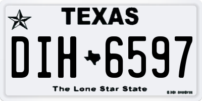 TX license plate DIH6597