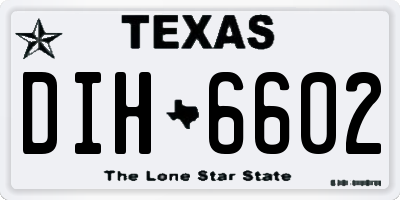 TX license plate DIH6602