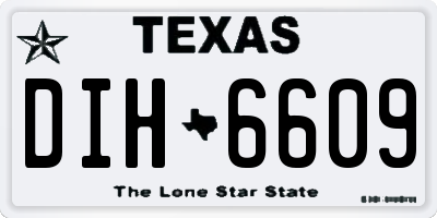 TX license plate DIH6609