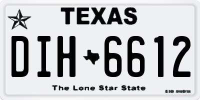 TX license plate DIH6612