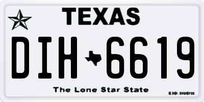 TX license plate DIH6619