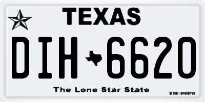 TX license plate DIH6620