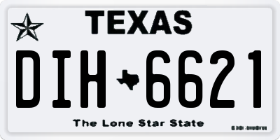 TX license plate DIH6621