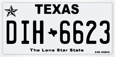 TX license plate DIH6623