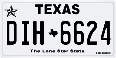 TX license plate DIH6624