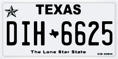 TX license plate DIH6625