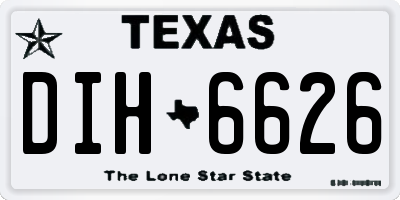 TX license plate DIH6626