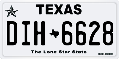 TX license plate DIH6628